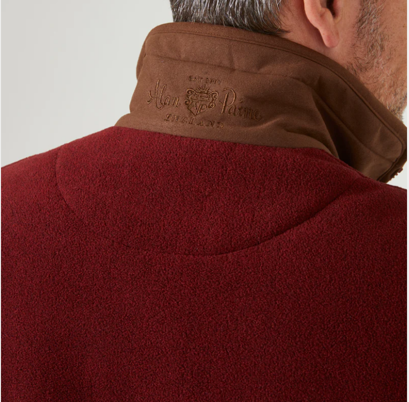 Alain Paine Aylsham Fleece Gilet Bloodstone-1